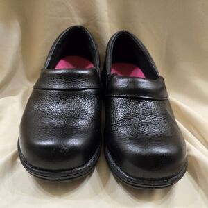 LaForst Black Leather Upper Slip-On Shoes
